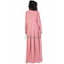 Box Plate Abaya - Coral Pink Box Plate Abaya - Coral Pink