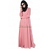 Box Plate Abaya - Coral Pink Box Plate Abaya - Coral Pink