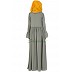 Frock style abaya - Royal Greenish Grey Frock style abaya - Royal Greenish Grey