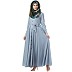 Front open Flared abaya- Sea Blue Front open Flared abaya- Sea Blue