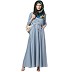 Front open Flared abaya- Sea Blue Front open Flared abaya- Sea Blue