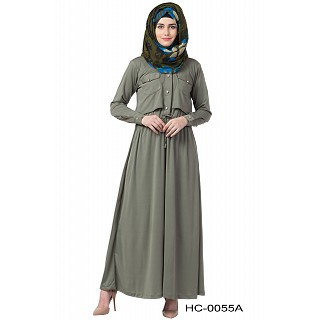 Designer Olive Green abaya