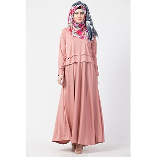 Designer Cape abaya- Rose Gold 