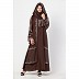 Bridal abaya with stonework- Chocolate color Bridal abaya with stonework- Chocolate color