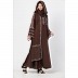 Bridal abaya with stonework- Chocolate color Bridal abaya with stonework- Chocolate color