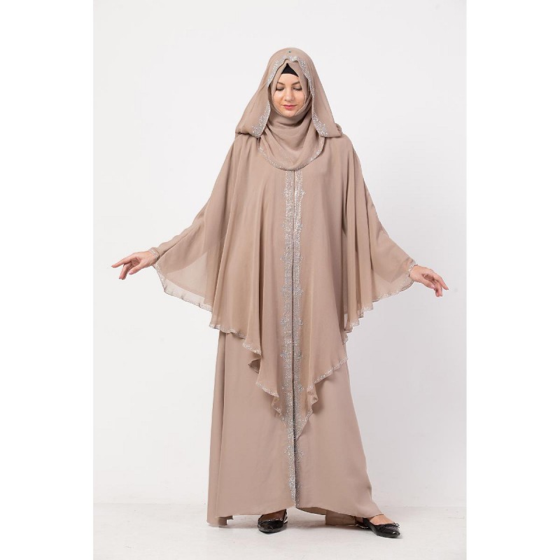 Bridal Abaya Buy double layered bridal abaya with stonework