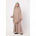 Layered Bridal abaya with stonework- Beige color Layered Bridal abaya with stonework- Beige color