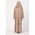 Layered Bridal abaya with stonework- Beige color Layered Bridal abaya with stonework- Beige color