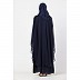 Double layered Bridal abaya with stonework- Navy Blue Double layered Bridal abaya with stonework- Navy Blue