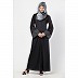 Front open A-line abaya- Black Front open A-line abaya- Black