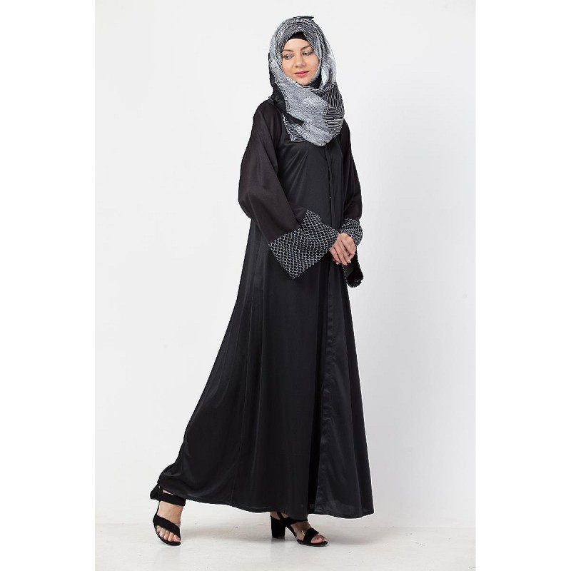 modern front open abaya