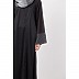 Front open A-line abaya- Black Front open A-line abaya- Black