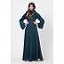 A-line abaya in premium Nida- Teal Green A-line abaya in premium Nida- Teal Green