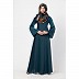 A-line abaya in premium Nida- Teal Green A-line abaya in premium Nida- Teal Green