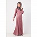Designer front open Zipper abaya- Puce Pink Designer front open Zipper abaya- Puce Pink