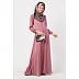 Designer front open Zipper abaya- Puce Pink Designer front open Zipper abaya- Puce Pink