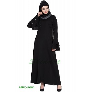 A-line Nida abaya- Black