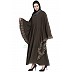 Embroidered Kaftan abaya- Brown Embroidered Kaftan abaya- Brown