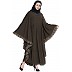 Embroidered Kaftan abaya- Brown Embroidered Kaftan abaya- Brown