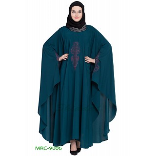 Embroidered designer Kaftan abaya- Midnight Blue