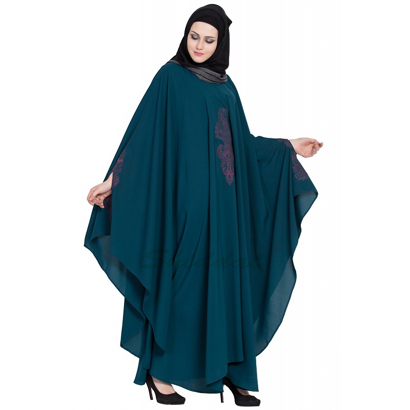 Kaftan abaya- Buy embroidered designer kaftan abaya at www.shiddat.com