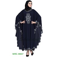 Embroidered Irani style Kaftan abaya- Navy Blue Embroidered Irani style Kaftan abaya- Navy Blue