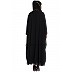 Double layered abaya with a matching Hijab- Black Double layered abaya with a matching Hijab- Black
