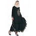 Embroidered Irani style Kaftan abaya- Bottle Green Embroidered Irani style Kaftan abaya- Bottle Green