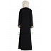 A-line embroidered abaya- Black A-line embroidered abaya- Black