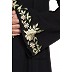 A-line embroidered abaya- Black A-line embroidered abaya- Black