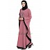 Embroidered Kaftan abaya- Puce Pink