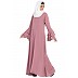 A-line Nida abaya- Puce Pink A-line Nida abaya- Puce Pink