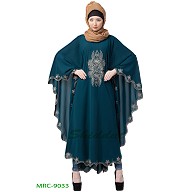 Embroidered Irani style Kaftan abaya- Midnight Blue Embroidered Irani style Kaftan abaya- Midnight Blue