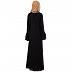 A-line Embroidered abaya with bell sleeves- Black A-line Embroidered abaya with bell sleeves- Black