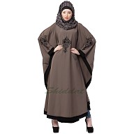 Embroidered designer Kaftan abaya- Beige Embroidered designer Kaftan abaya- Beige