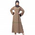 A-line dotted abaya- Beige color A-line dotted abaya- Beige color