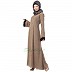A-line dotted abaya- Beige color A-line dotted abaya- Beige color