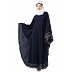 Kaftan abaya with designer border- Navy Blue Kaftan abaya with designer border- Navy Blue