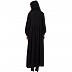 Front open abaya with cuff sleeves- Black Front open abaya with cuff sleeves- Black