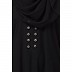 Casual abaya with piping work-Black Casual abaya with piping work-Black