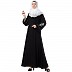 A-line Abaya with Embroidery work on sleeves- Black A-line Abaya with Embroidery work on sleeves- Black