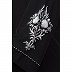 A-line Abaya with Embroidery work on sleeves- Black A-line Abaya with Embroidery work on sleeves- Black