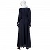 Embroidery abaya with Designer border at bottom- Navy Blue Embroidery abaya with Designer border at bottom- Navy Blue