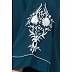 A-line Abaya with Embroidery work on Sleeves- Midnight Blue A-line Abaya with Embroidery work on Sleeves- Midnight Blue