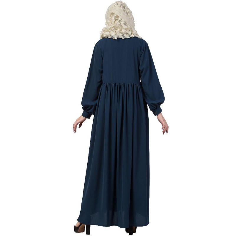 abaya open front with buttons
