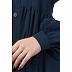 Front open abaya with cuff sleeves- Blue Front open abaya with cuff sleeves- Blue