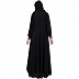 Designer Umbrella cut abaya with cuff sleeves- Black Designer Umbrella cut abaya with cuff sleeves- Black