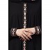 Designer Umbrella cut abaya with cuff sleeves- Black Designer Umbrella cut abaya with cuff sleeves- Black