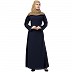 A-line designer abaya- Navy Blue A-line designer abaya- Navy Blue