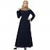 A-line designer abaya- Navy Blue A-line designer abaya- Navy Blue